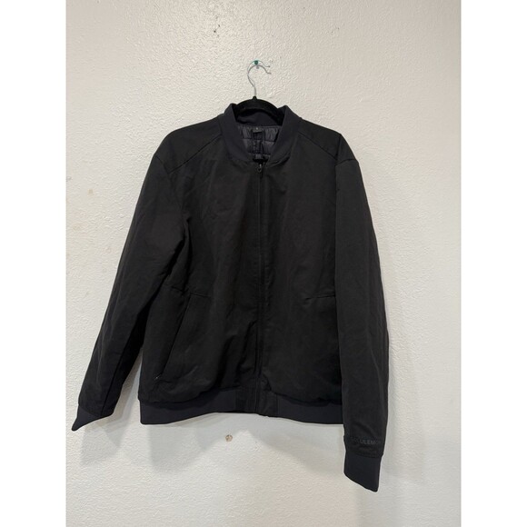 Lululemon Men’s Black Switch Over Bomber Jacket Reversible Full Zip Puffer Sz Xl - Picture 1 of 9